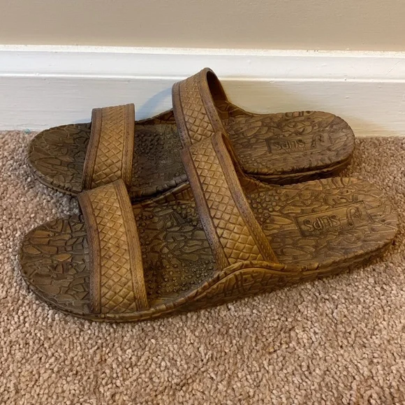 Pali Hawaii J Slips Brown “Coconut” Unisex Slide On Sandals Women’s 8/Men’s 6.5 - Picture 4 of 8